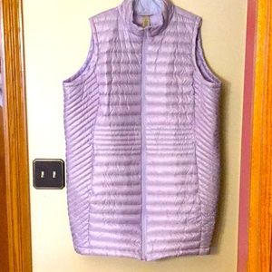 Duluth Trading Company Women's Down Right Tunic Vest Size 2X Lilac NWOT